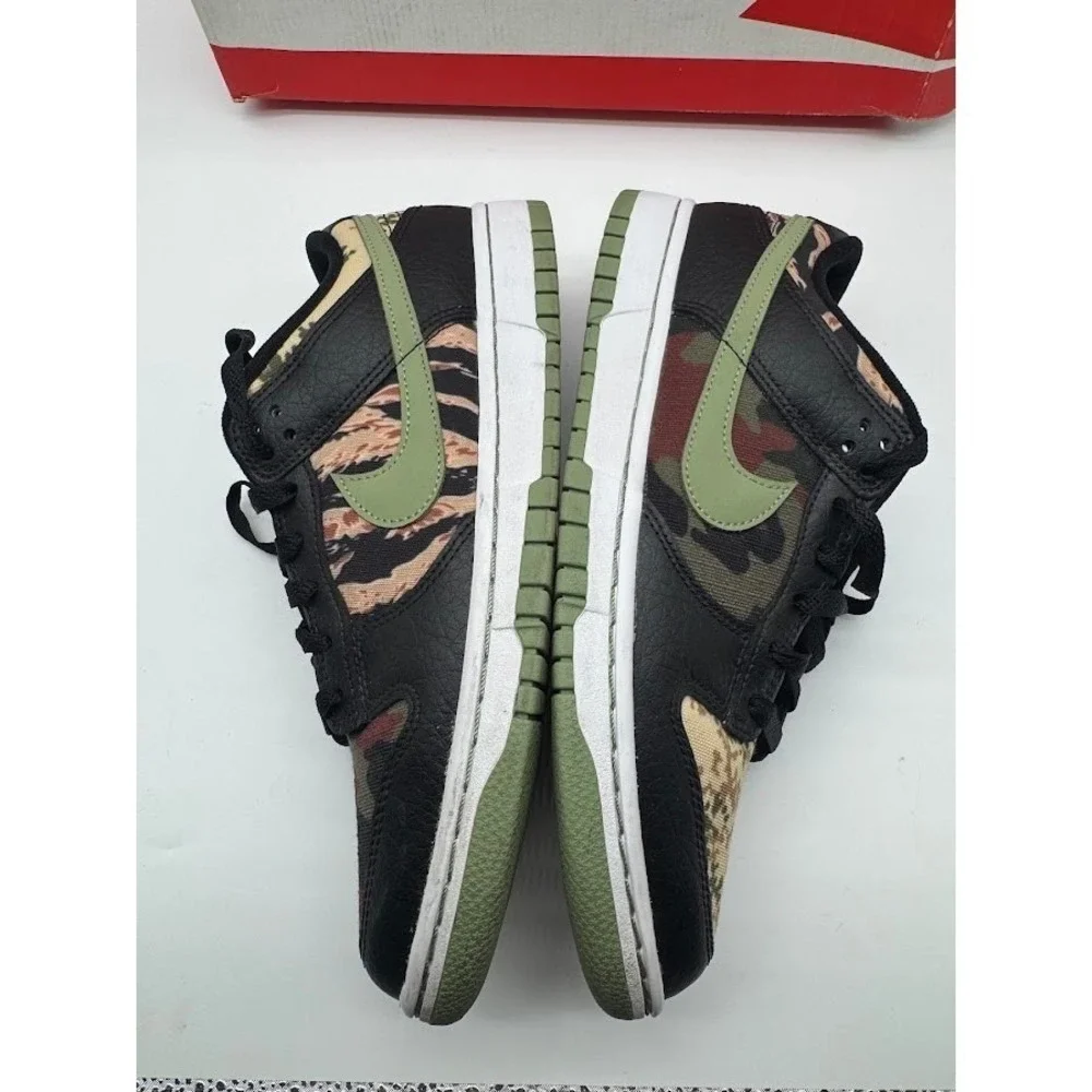 Nike Dunk Low SE Oil Green Camo DH0957-001 Mens 9.5 Black Green White W/Box